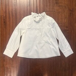 NWT Janie and Jack white blouse with lace detail